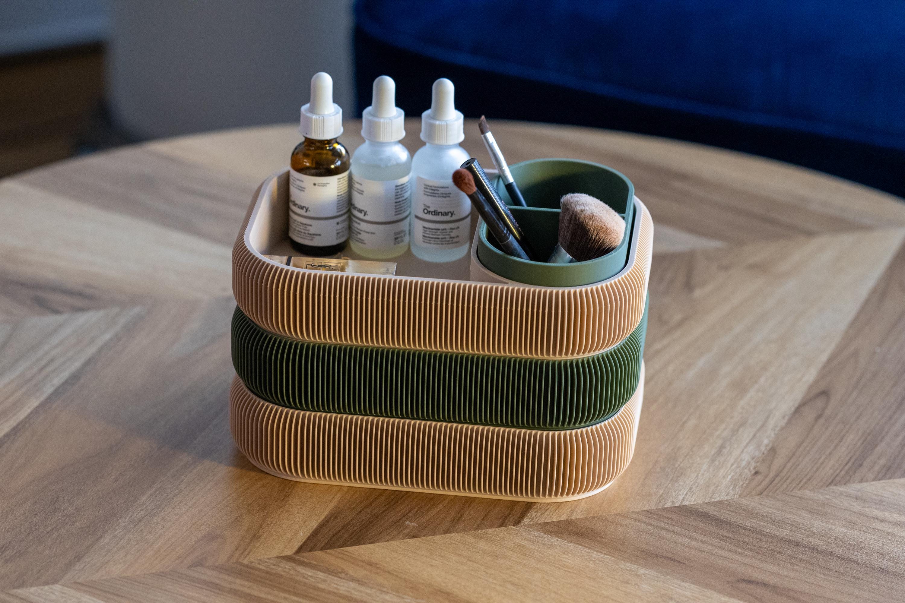 3-Tier Makeup & Jewelry Organizer: Eco-Friendly Vanity Storage