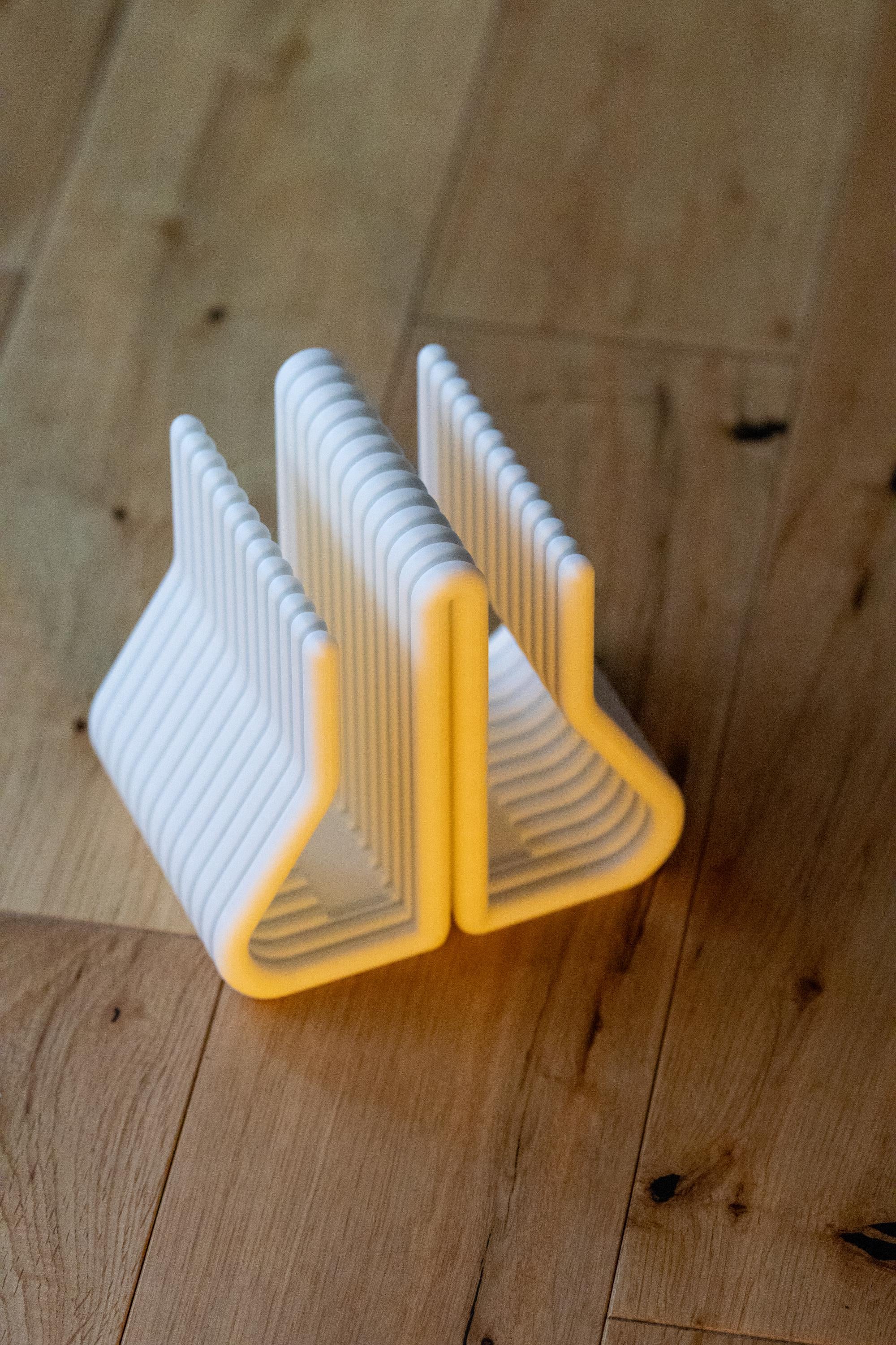 Double Vertical Laptop Stand: Minimalist MacBook Desk Organizer 3D Printed