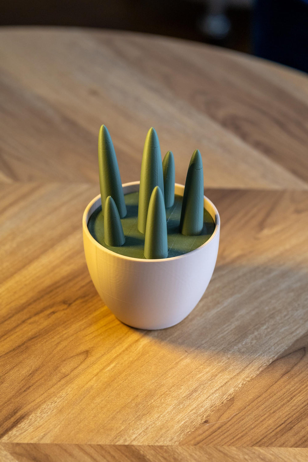 3D Printed Plant Jewelry Box: Collapsible Ring & Earring Organizer