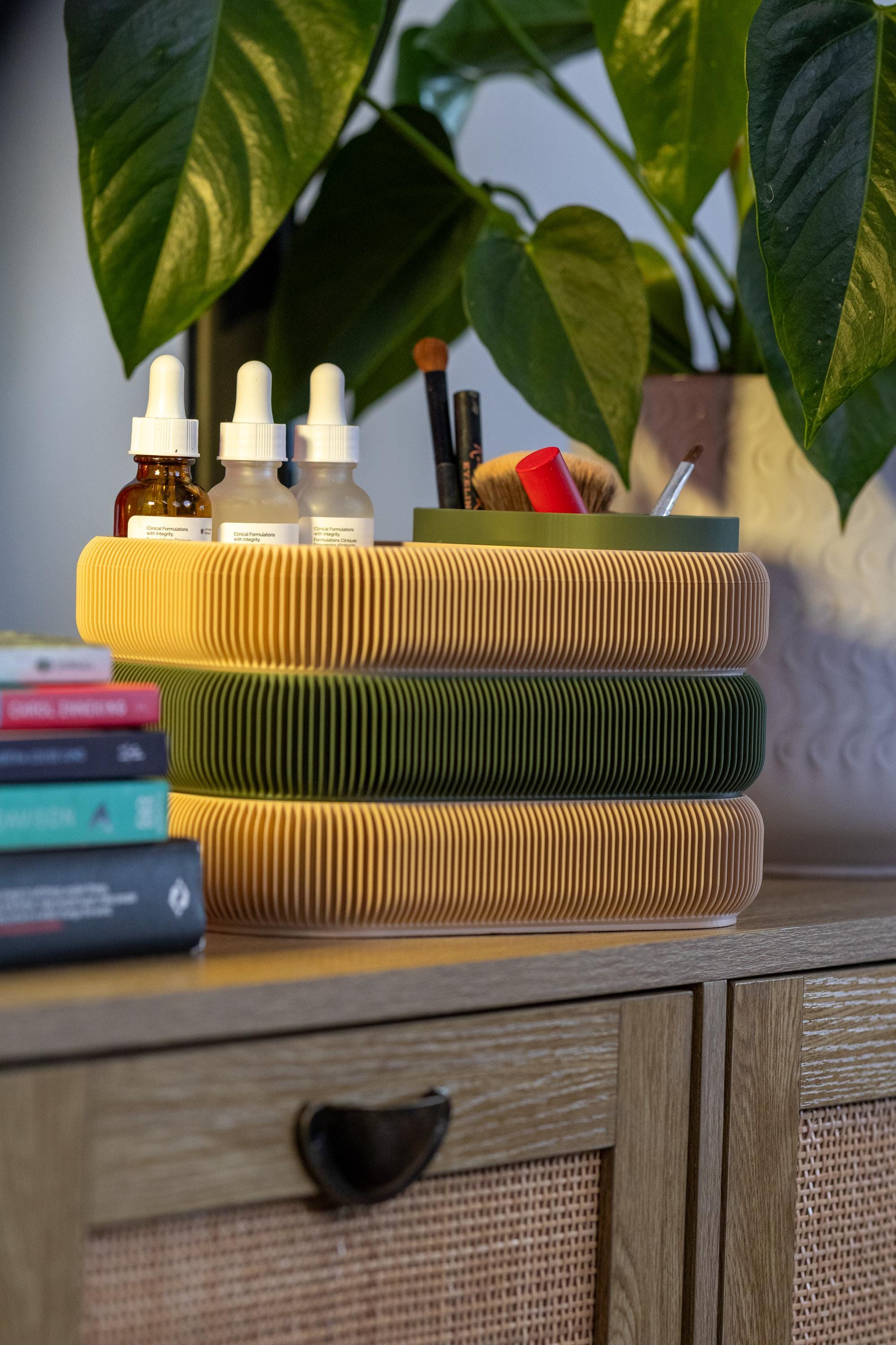 3-Tier Makeup & Jewelry Organizer: Eco-Friendly Vanity Storage