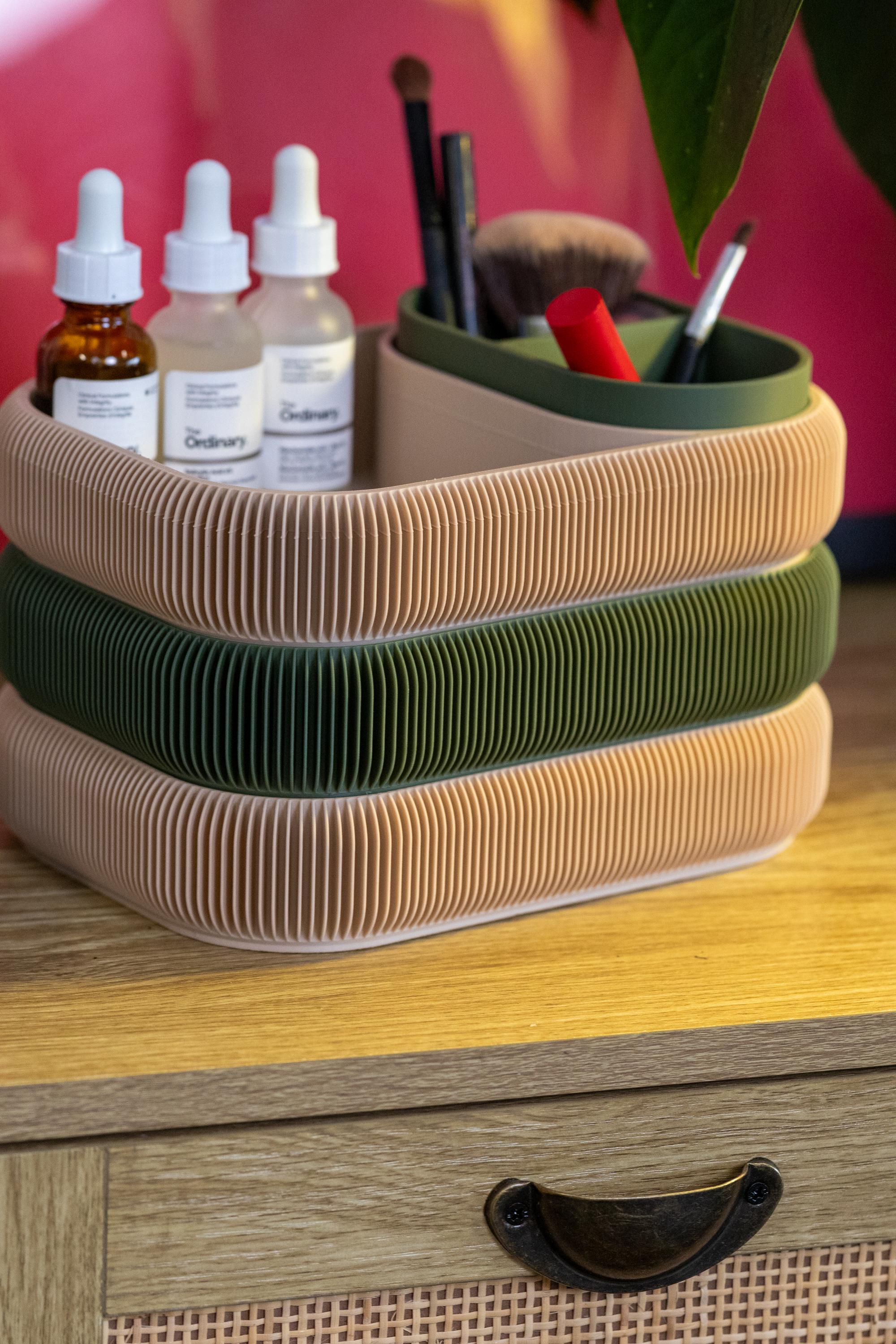 3-Tier Makeup & Jewelry Organizer: Eco-Friendly Vanity Storage