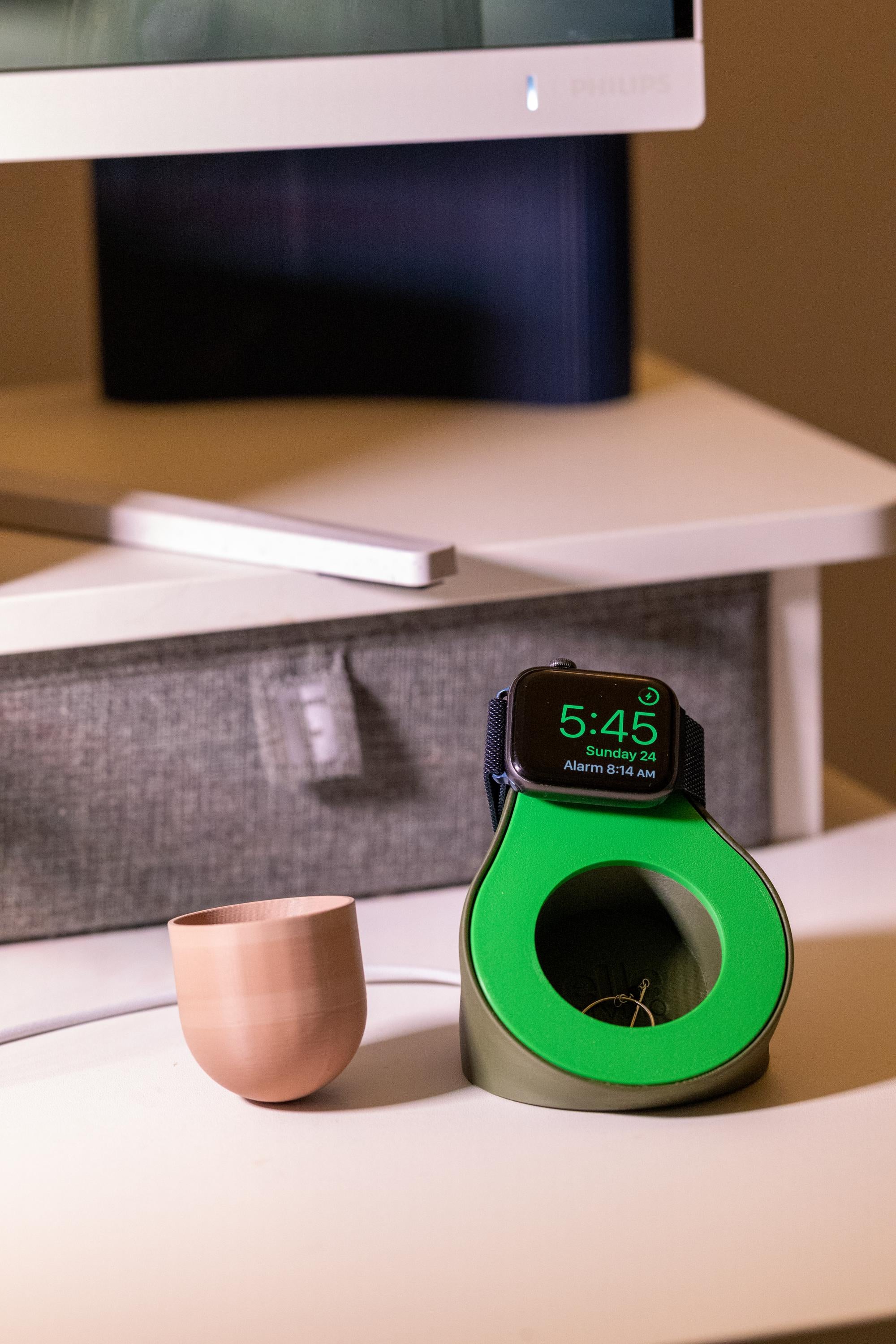 Apple Watch Stand Avocado Shaped with Secret Compartment I 3D Printed