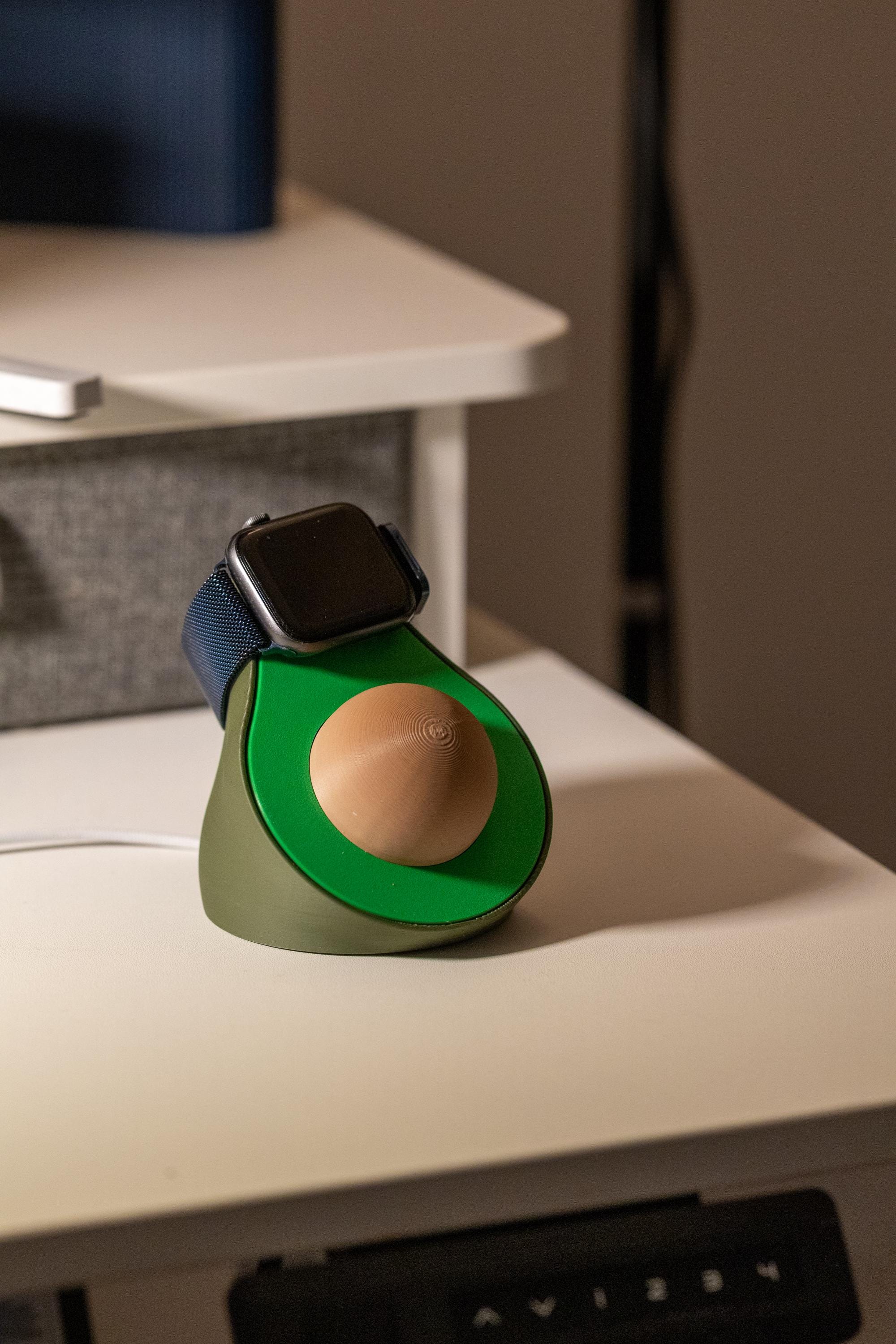 Apple Watch Stand Avocado Shaped with Secret Compartment I 3D Printed