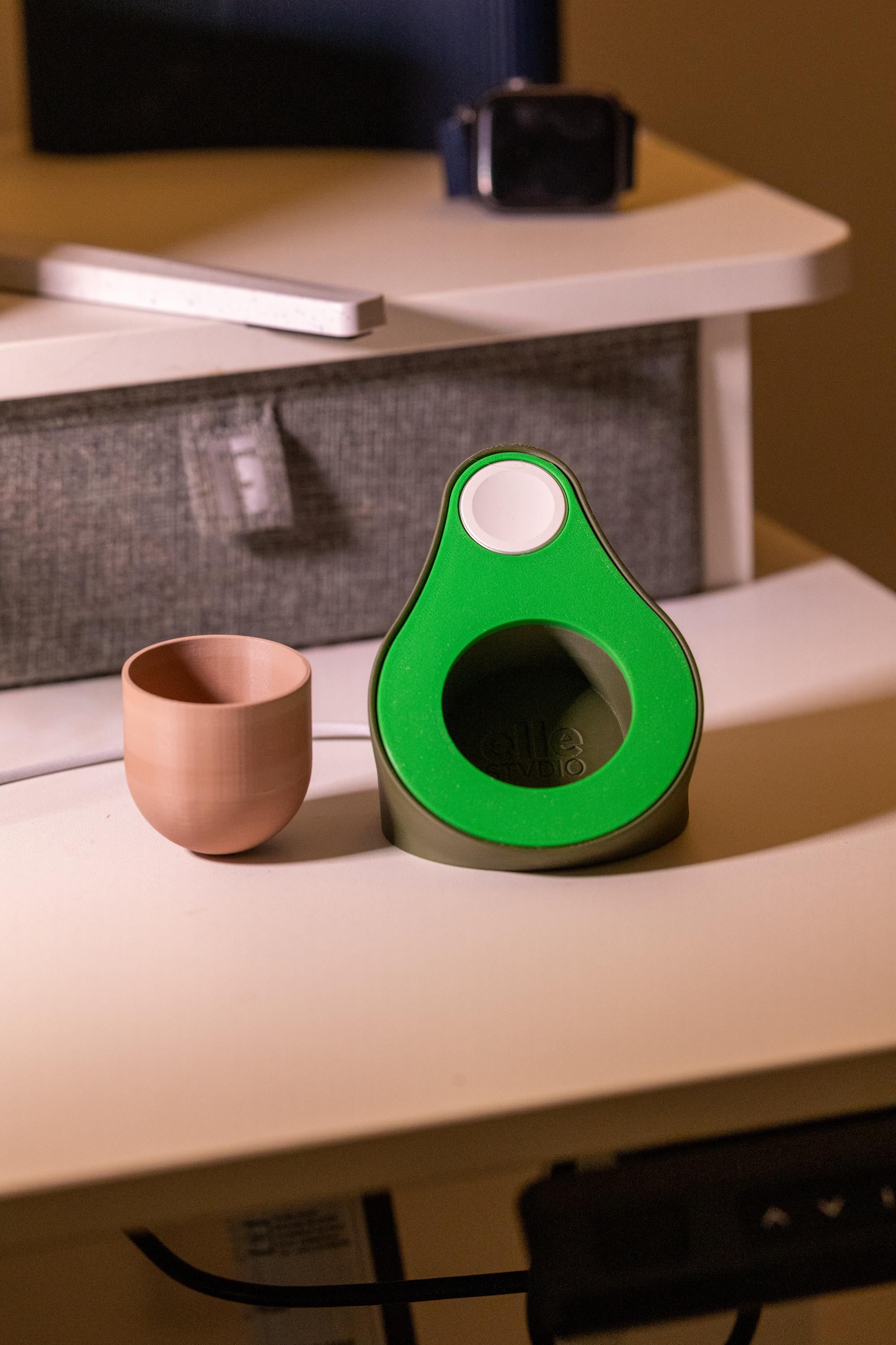 Apple Watch Stand Avocado Shaped with Secret Compartment I 3D Printed