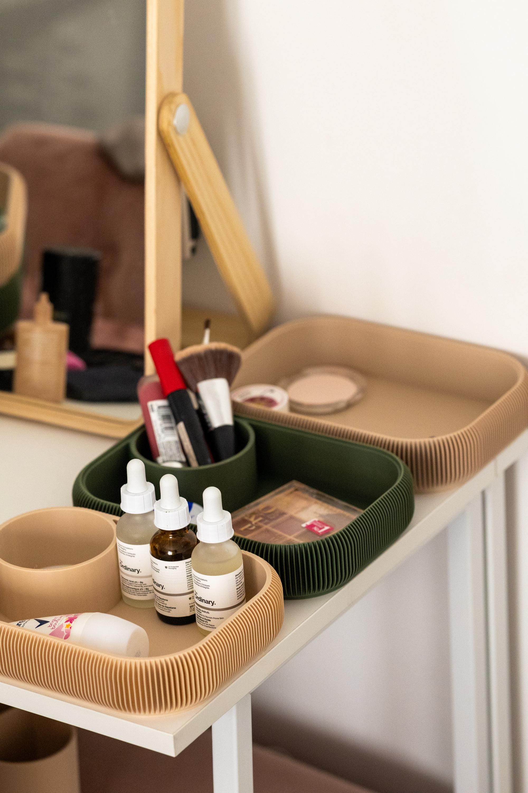3D Printed Vanity Organizer: Eco-Friendly Skincare, Jewelry & Makeup Holder
