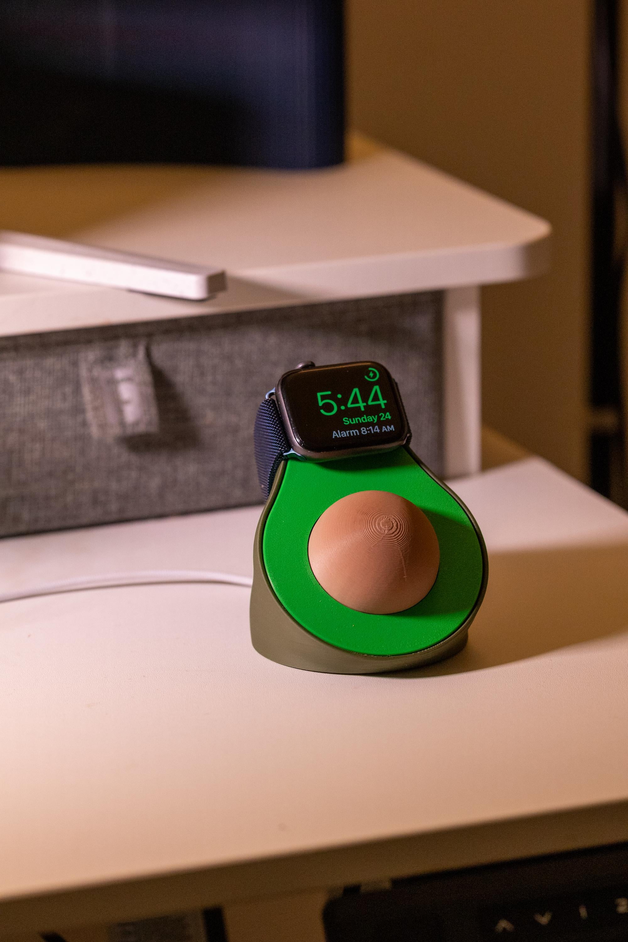 Apple Watch Stand Avocado Shaped with Secret Compartment I 3D Printed