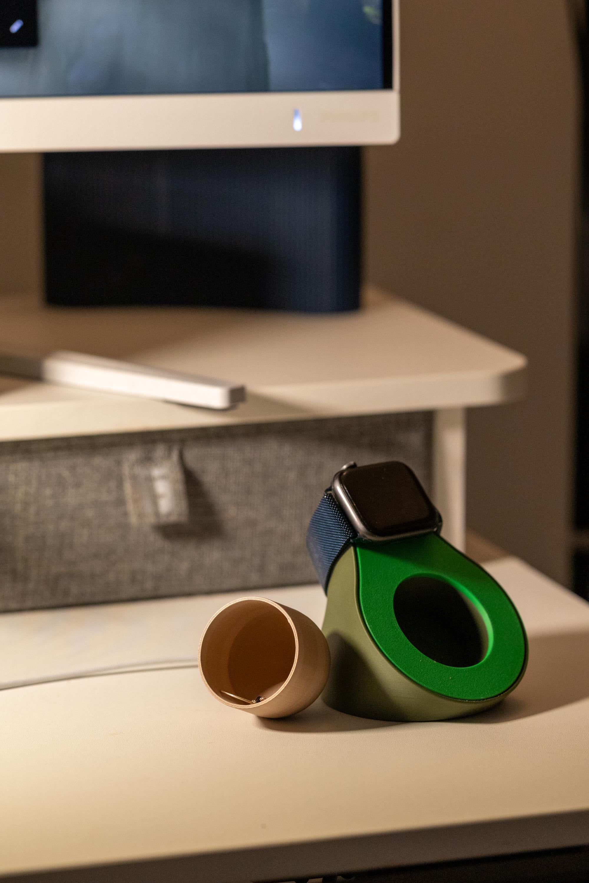 Apple Watch Stand Avocado Shaped with Secret Compartment I 3D Printed