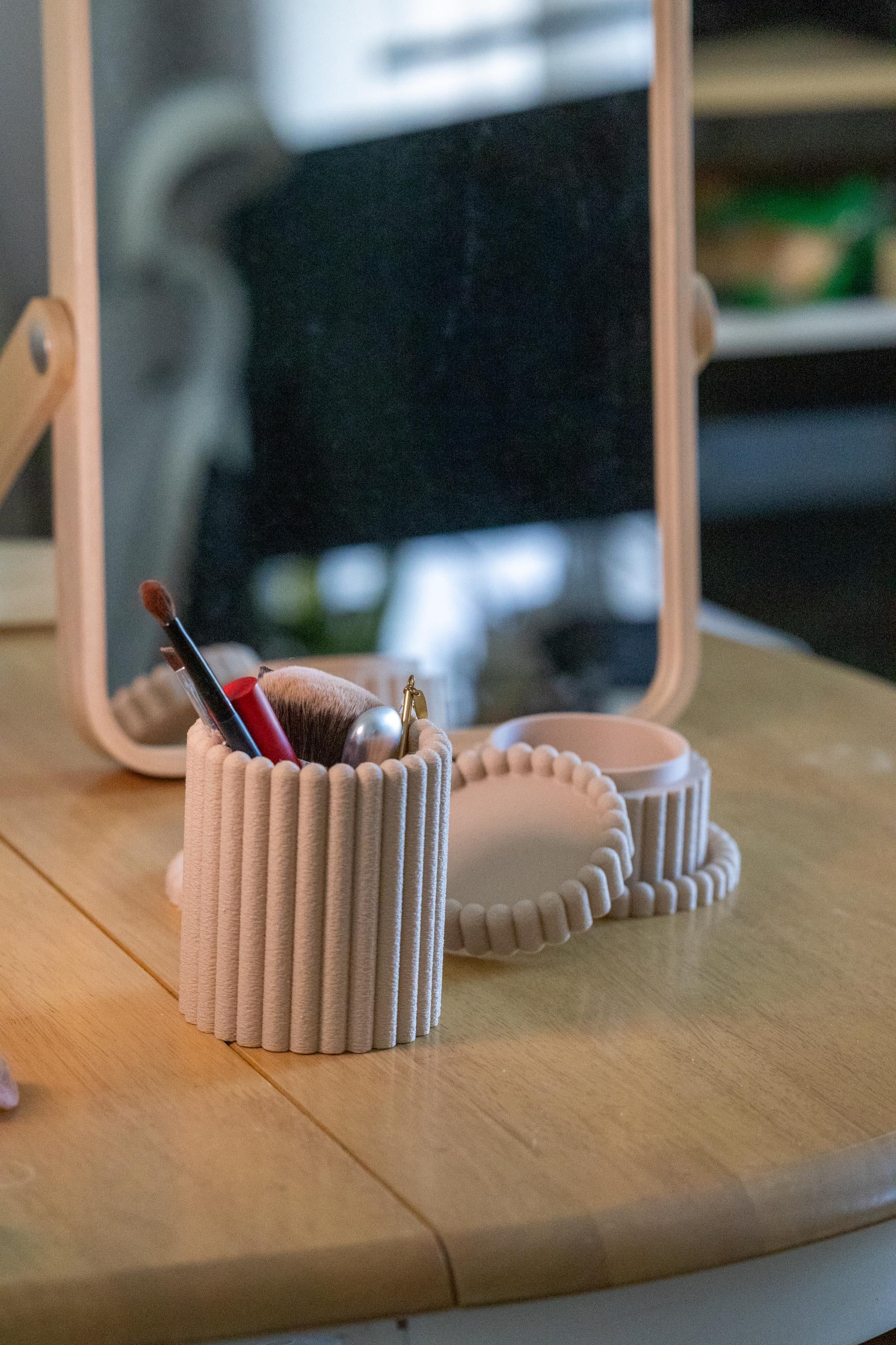 Makeup Organizer Set: Eco-Friendly Vanity Storage I 3D Printed