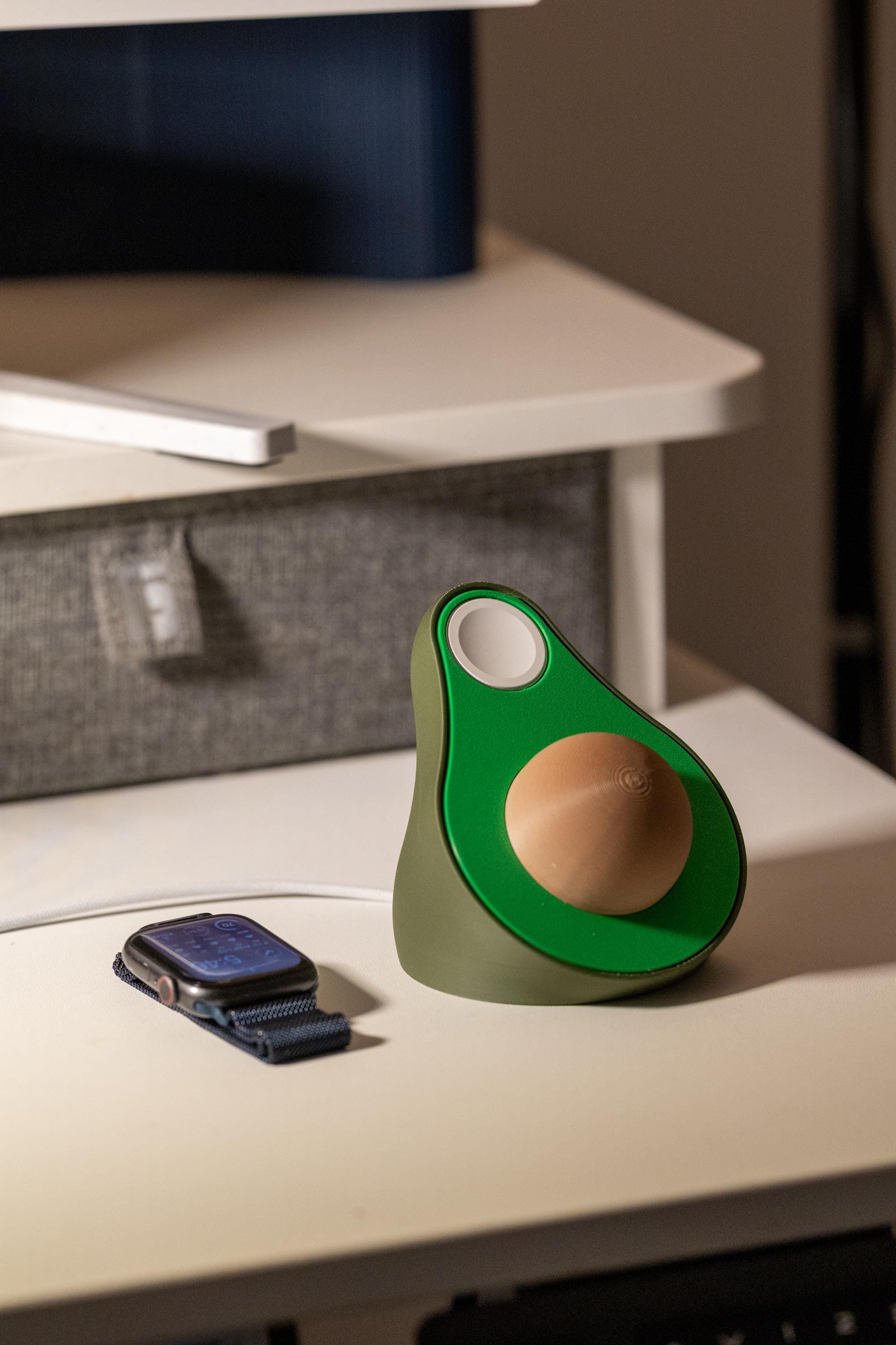 Apple Watch Stand Avocado Shaped with Secret Compartment I 3D Printed